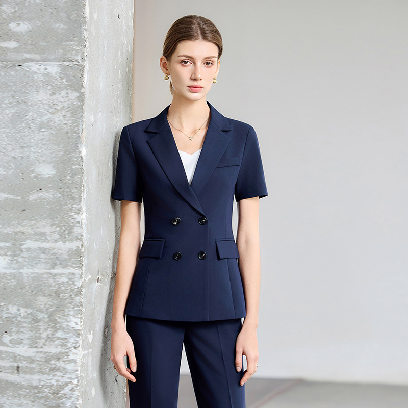 Women Formal Wear For Interview - ชุดสูทแขนสั้นบางเบาสำหรับผู้หญิง ฤดูร้อน 2025 ชุดทำงานมืออาชีพใหม่สำหรับนักศึกษาในการสัมภาษณ์ ชุดทำงานที่เป็นทางการสำหรับงานโรงแรม