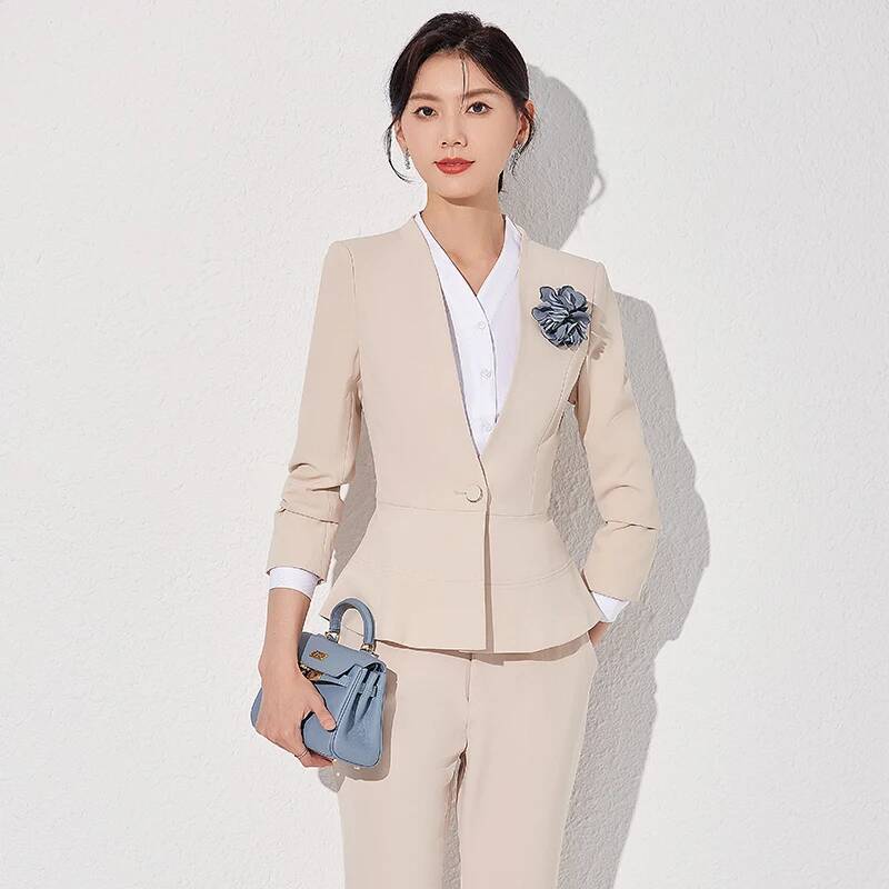 Women Formal Wear For Interview - ชุดสูททำงานผู้หญิง สไตล์ทางการ สำหรับฤดูใบไม้ร่วงและฤดูหนาว เหมาะสำหรับงานสัมภาษณ์งาน ชุดทำงานมืออาชีพ