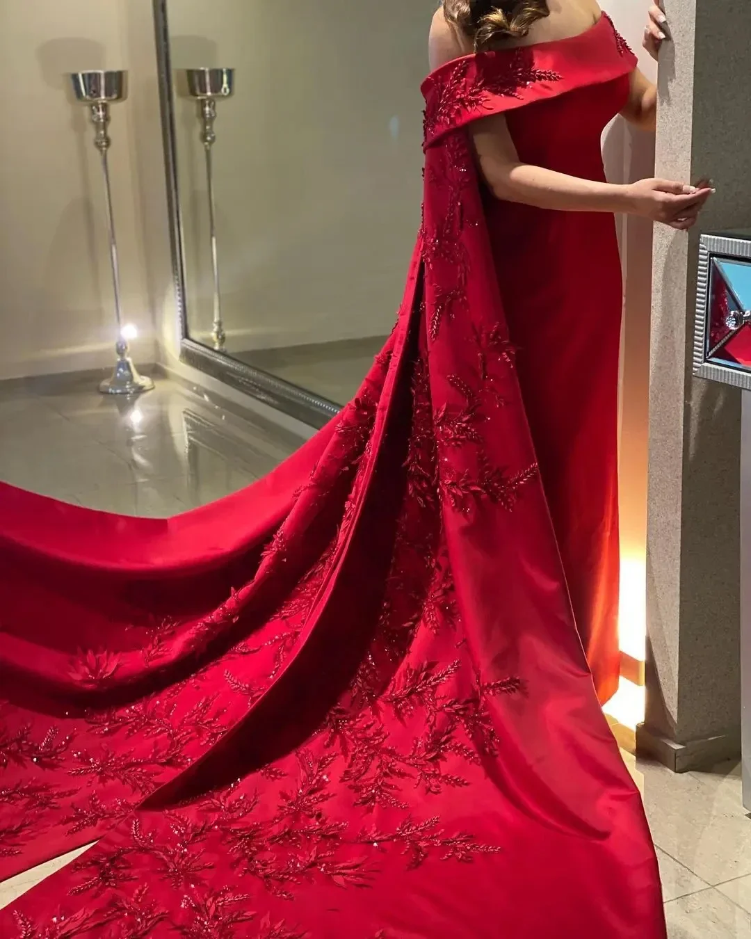 Women Formal Wear For Party - ที่กําหนดเองข้อเท้าความยาว Sheath ชุดราตรีผู้หญิงสวมใส่ลูกปัด Applique ยาวห่อพรหมชุดซิปด้านหลัง Vestidos