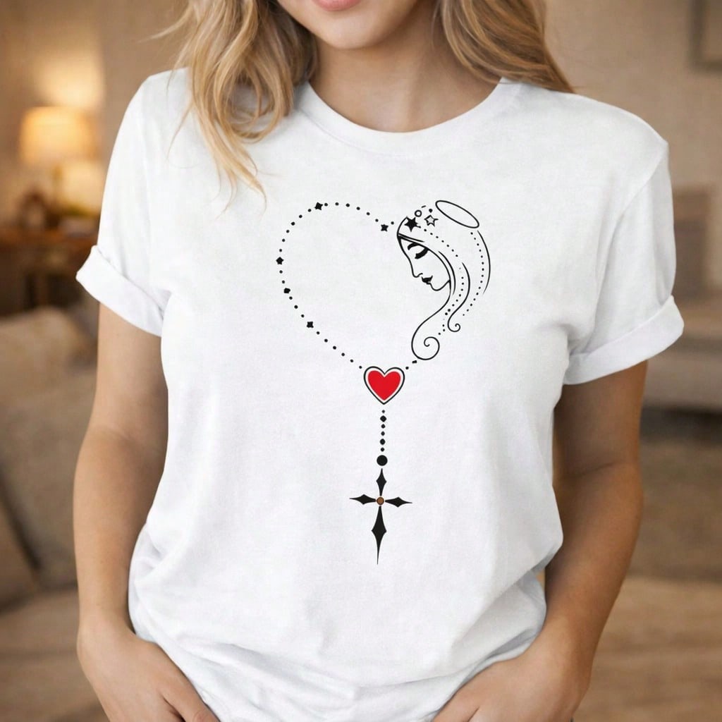 Women Formal Wear Shirts - เสื้อเชิ้ตพิมพ์ลายหัวใจลายดอกไม้สำหรับผู้หญิงไซส์ใหญ่ Trebalena - เสื้อเชิ้ตคอกลมแขนสั้นลำลองพร้อมลายดอกไม้แบบสุ่ม สวมใส่สบายทุกวัน เสื้อสำหรับฤดูร้อน