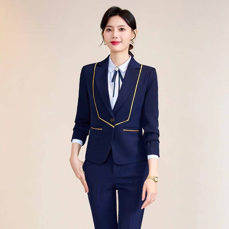 Women Formal Wear For Interview - ชุดทำงานสุภาพสตรี ชุดสูททำงานแบบเป็นทางการสำหรับผู้หญิง เสื้อเบลเซอร์สำหรับมืออาชีพ ชุดสูทสำหรับฤดูใบไม้ร่วงและฤดูหนาว ชุดสำหรับการสัมภาษณ์งาน