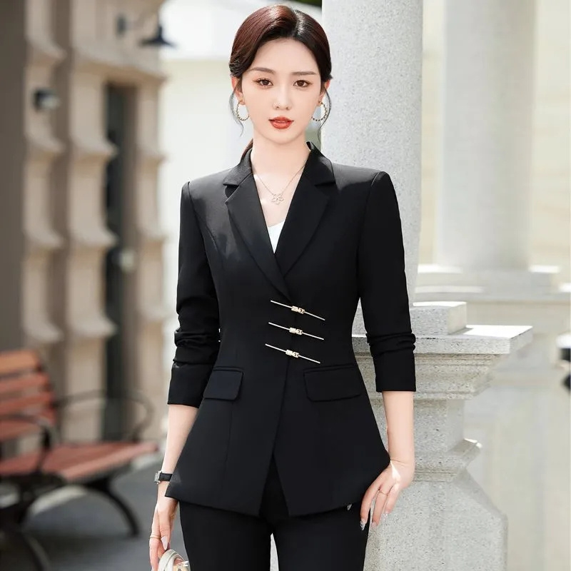2025 แฟชั่นสีขาวสีแดงสีดําเสื้ - Women Formal Wear Blazer Set บทวิจารณ์และราคา
