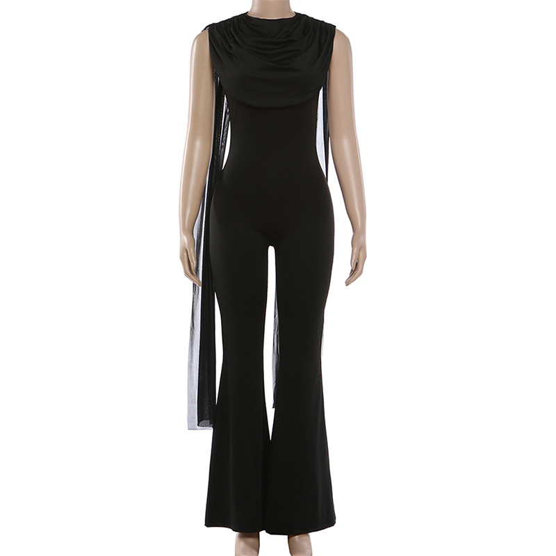 จั๊มสูทผู้หญิงสีดำ เซ็กซี่ แขน - Women'S Formal Jumpsuit Evening Wear บทวิจารณ์และราคา