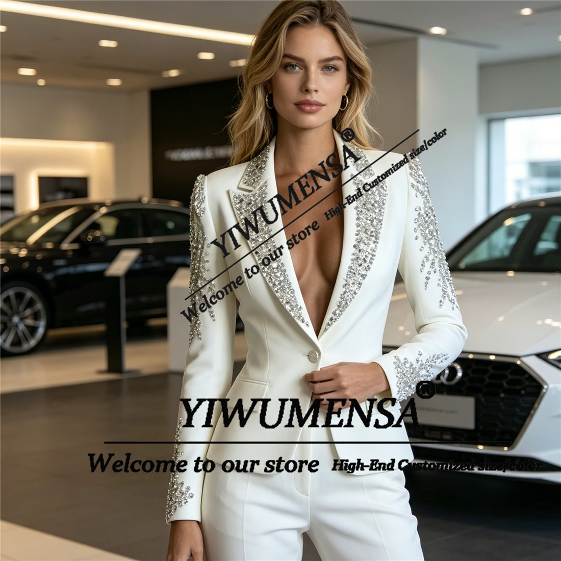 ชุดสูทผู้หญิงหรูหรา 2 ชิ้น ประ - Women Formal Wear Blazer Set บทวิจารณ์และราคา