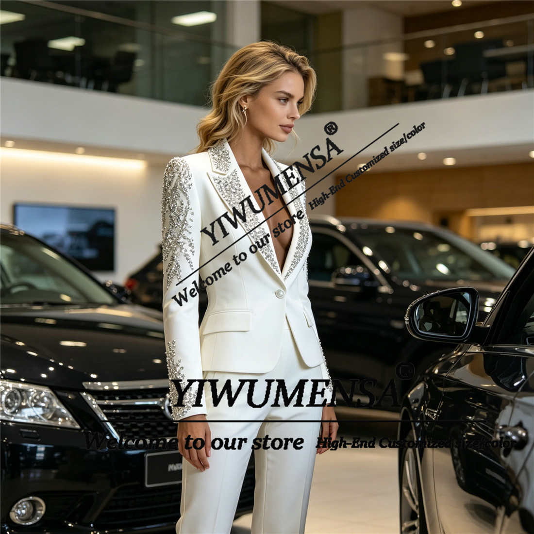 ชุดสูทผู้หญิงหรูหรา 2 ชิ้น ประ - Women Formal Wear Blazer Set บทวิจารณ์และราคา