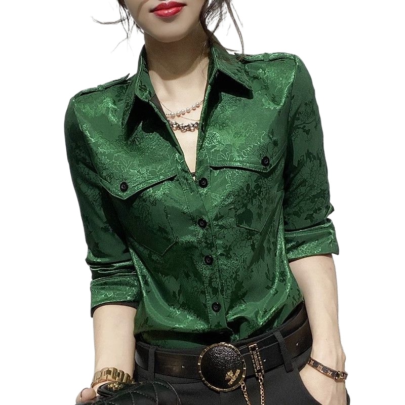 หญิงเสื้อฤดูใบไม้ผลิและฤดูใบไม - Women Formal Wear Shirts บทวิจารณ์และราคา
