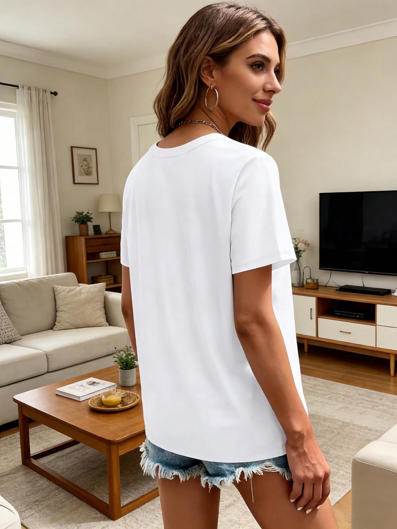 เสื้อเชิ้ตพิมพ์ลายหัวใจลายดอกไ - Women Formal Wear Shirts บทวิจารณ์และราคา