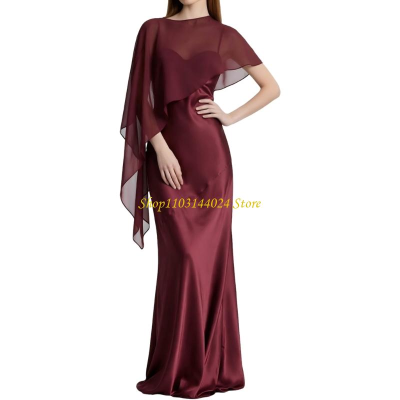 N5KE ผ้าชีฟองผ้าคลุมไหล่ไหลสำห - Women'S Formal Wear Wedding Guest บทวิจารณ์และราคา