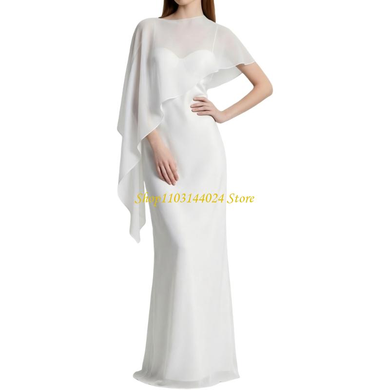 N5KE ผ้าชีฟองผ้าคลุมไหล่ไหลสำห - Women'S Formal Wear Wedding Guest บทวิจารณ์และราคา