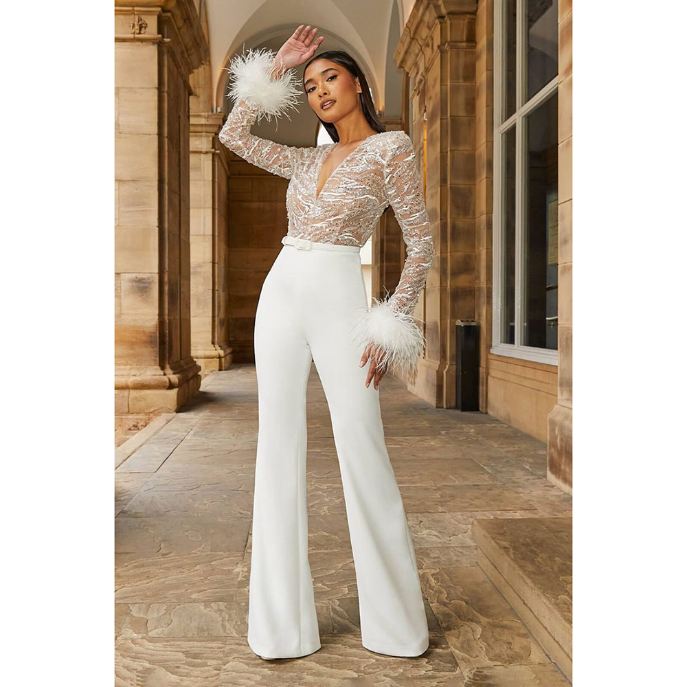 ชุดจั๊มสูทออกงานกลางคืนสุดชิคก - Women'S Formal Jumpsuit Evening Wear บทวิจารณ์และราคา