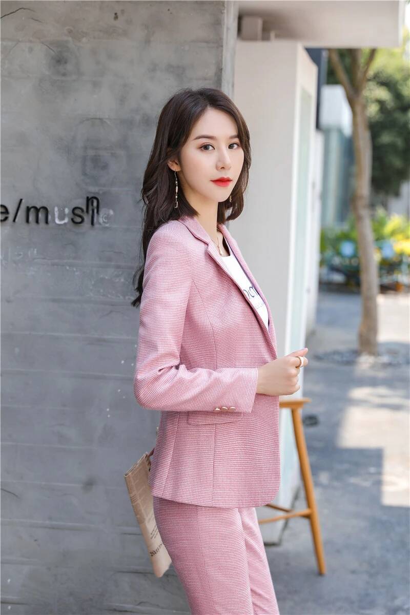 ชุดสูทสีเขียวดีไซน์ใหม่สำหรับผ - Women Formal Wear For Interview บทวิจารณ์และราคา