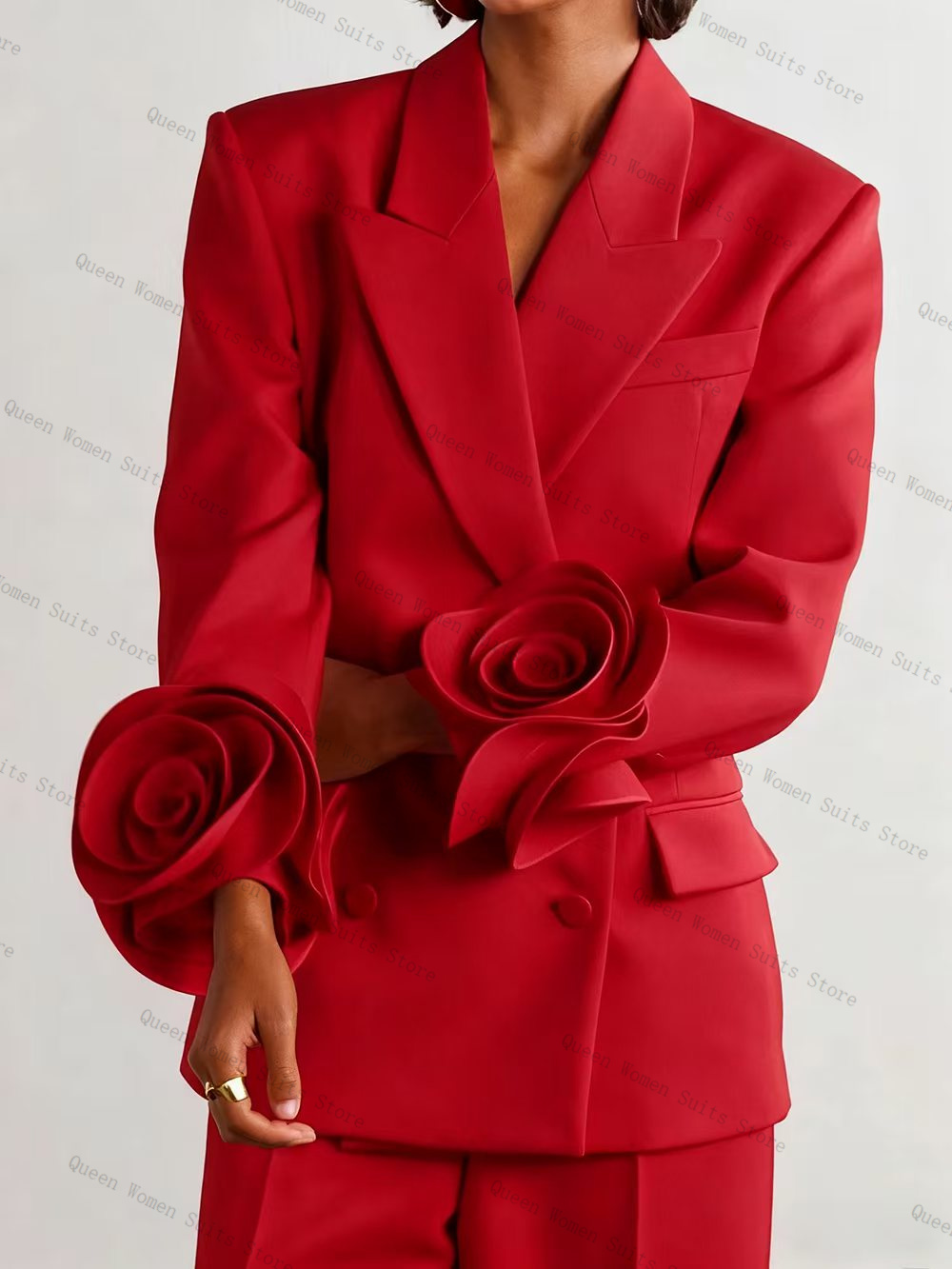ชุดสูทผู้หญิงสีแดงสุดหรู 2 ชิ้ - Women Formal Wear Blazer Set บทวิจารณ์และราคา
