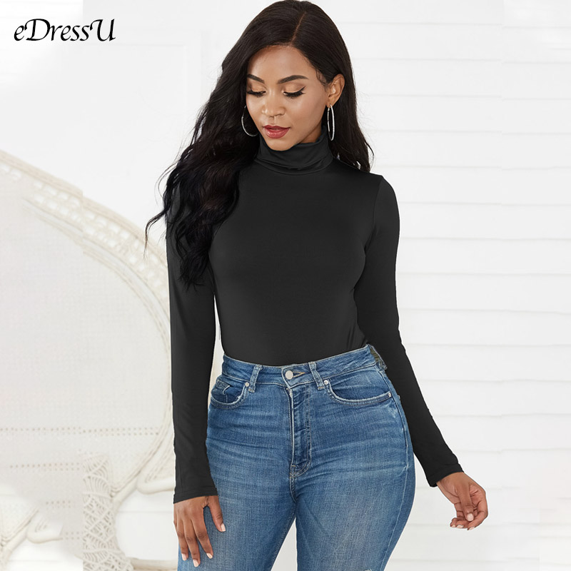 ชุดบอดี้สูทผู้หญิงเสื้อฤดูใบไม - Turtleneck Bodysuit Office บทวิจารณ์และราคา