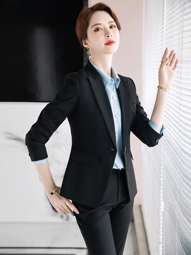 ชุดสูทสีเทาสำหรับผู้หญิงฤดูใบไ - Women Formal Wear For Interview บทวิจารณ์และราคา