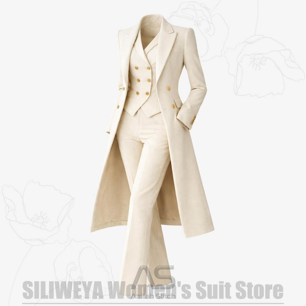 ชุดสูทผู้หญิง 3 ชิ้น แบบกระดุม - Women Formal Wear For Party บทวิจารณ์และราคา
