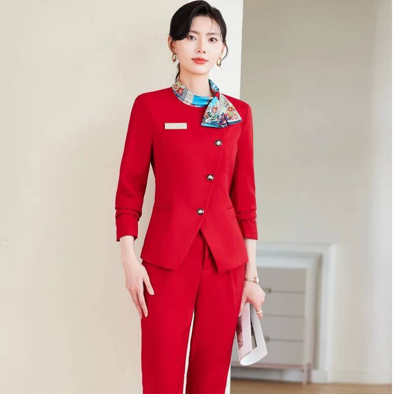 ชุดกางเกงสูทสไตล์หรูหราสำหรับผ - Women Formal Wear For Interview บทวิจารณ์และราคา