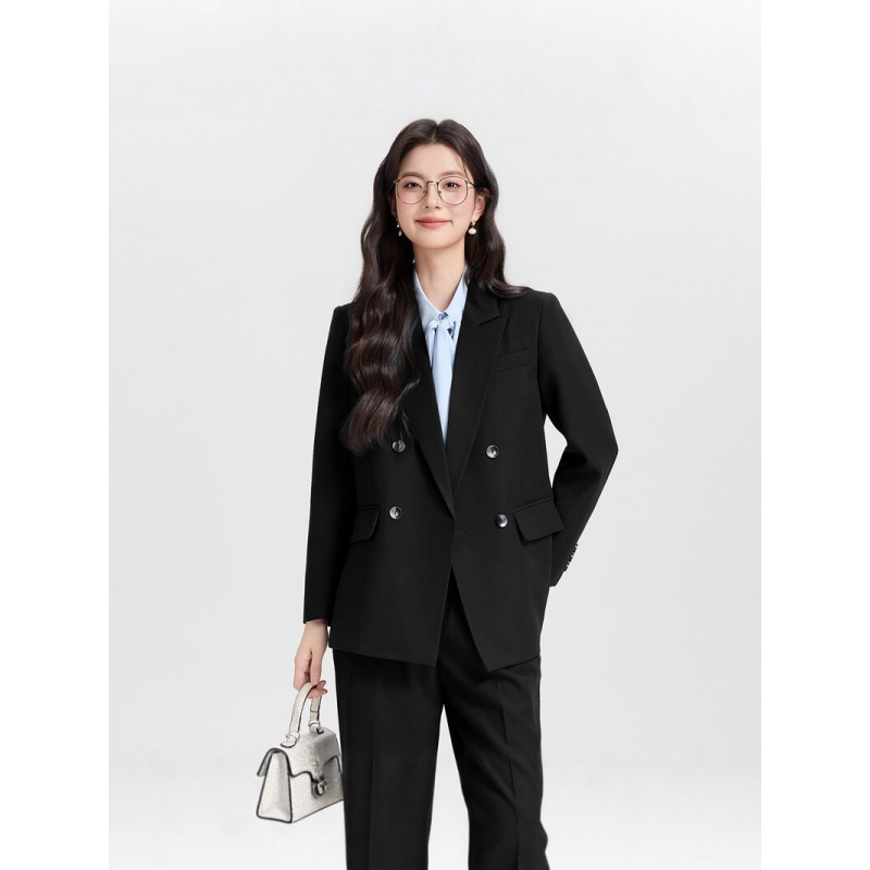 ชุดสูทผู้หญิงสีน้ำเงินกรมท่าแบ - Women Formal Wear For Interview บทวิจารณ์และราคา