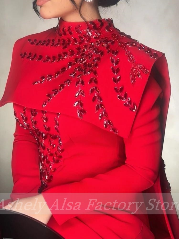 ชุดราตรียาวสีแดงแบบมุสลิมอาหรั - Women Formal Wear For Party บทวิจารณ์และราคา