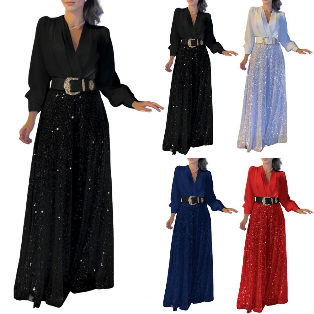 จั๊มสูทขากว้างสำหรับผู้หญิง ชุ - Women'S Formal Jumpsuit Evening Wear บทวิจารณ์และราคา