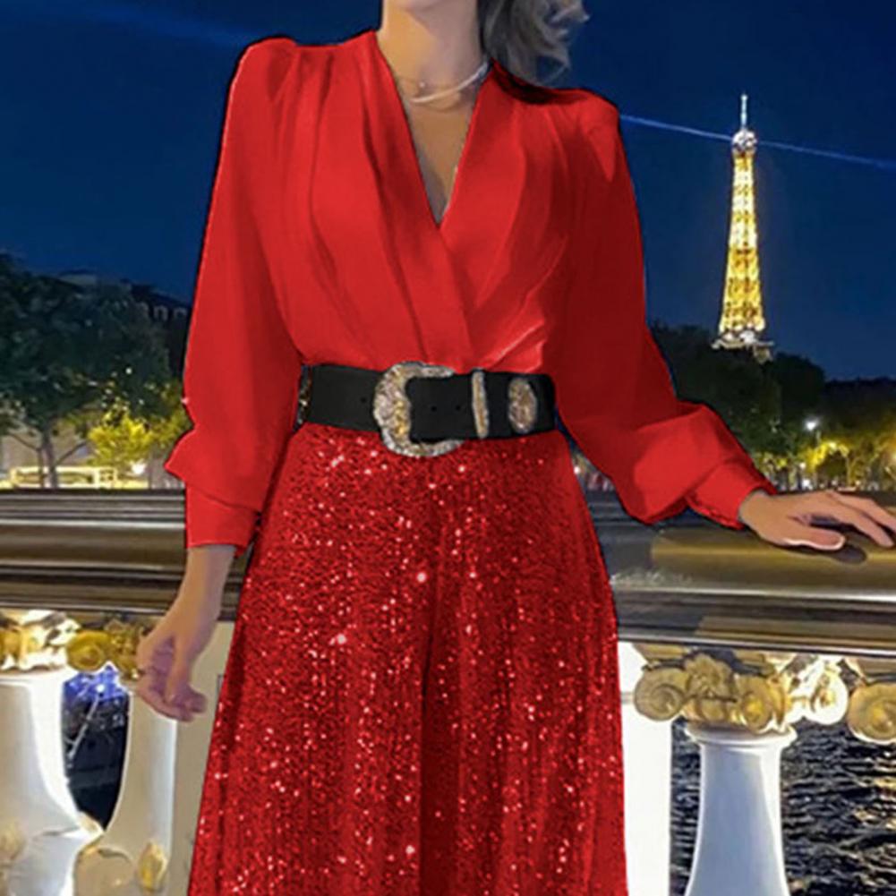 จั๊มสูทขากว้างสำหรับผู้หญิง ชุ - Women'S Formal Jumpsuit Evening Wear บทวิจารณ์และราคา