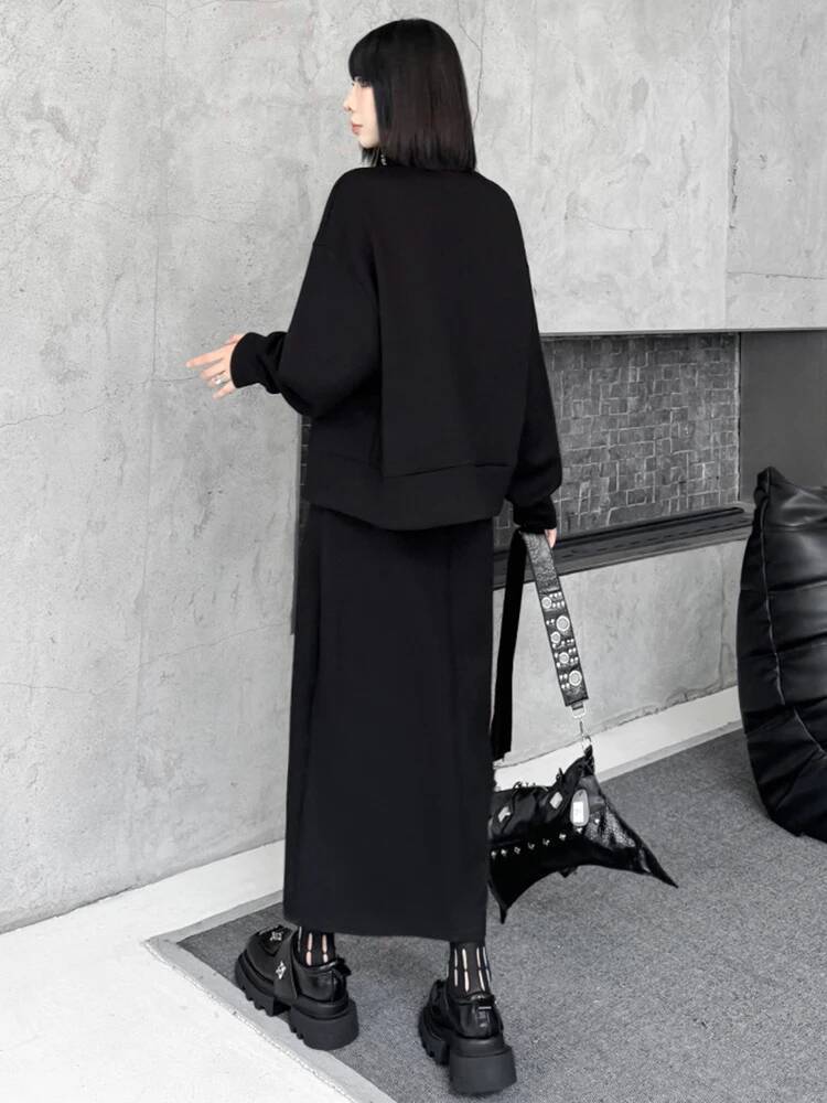 ชุดเซ็ตสองชิ้น เสื้อซิปแขนยาวค - Turtleneck Bodysuit Office บทวิจารณ์และราคา
