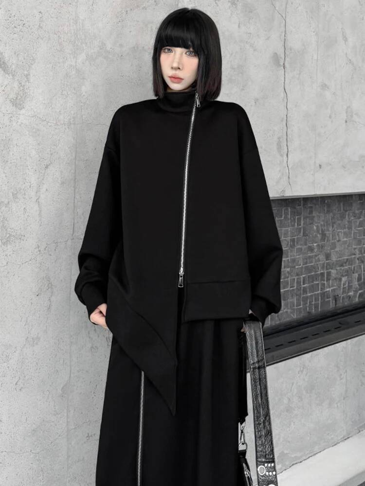 ชุดเซ็ตสองชิ้น เสื้อซิปแขนยาวค - Turtleneck Bodysuit Office บทวิจารณ์และราคา