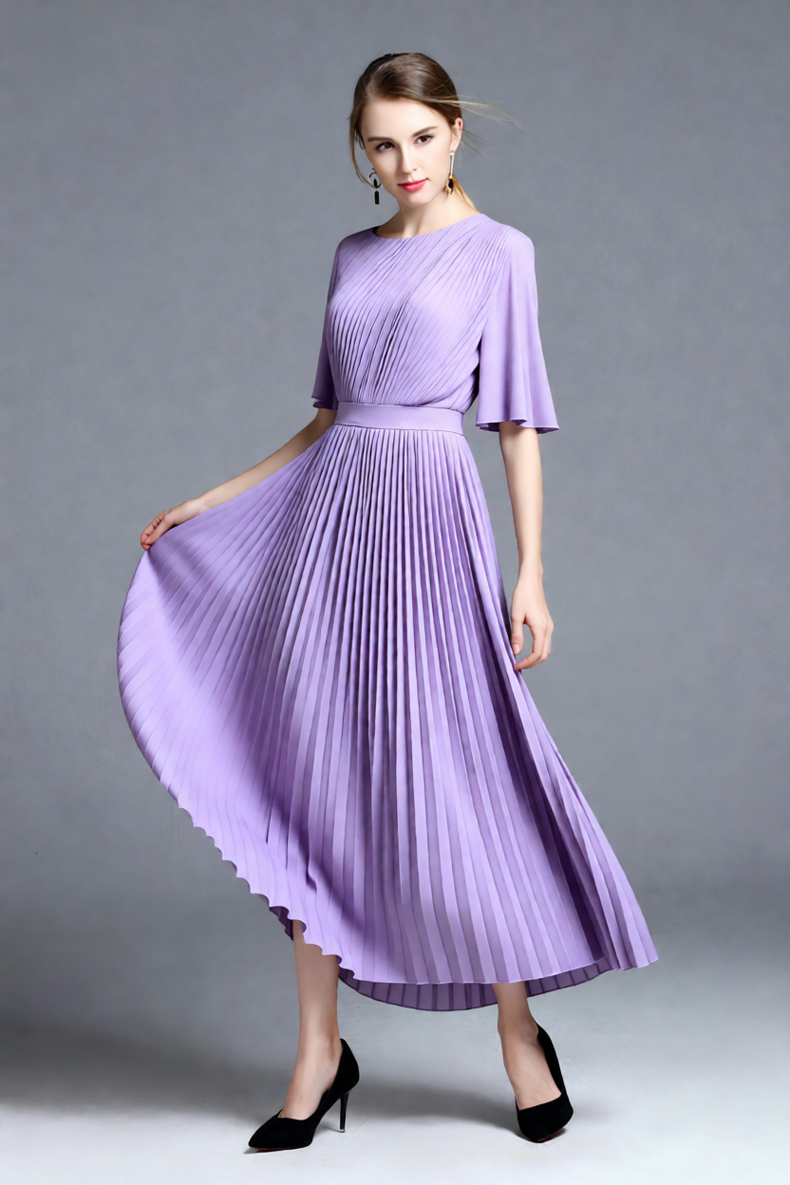 เดรสยาวปานกลางแบบจับจีบแขนเสื้ - Women'S Formal Wear Wedding Guest บทวิจารณ์และราคา