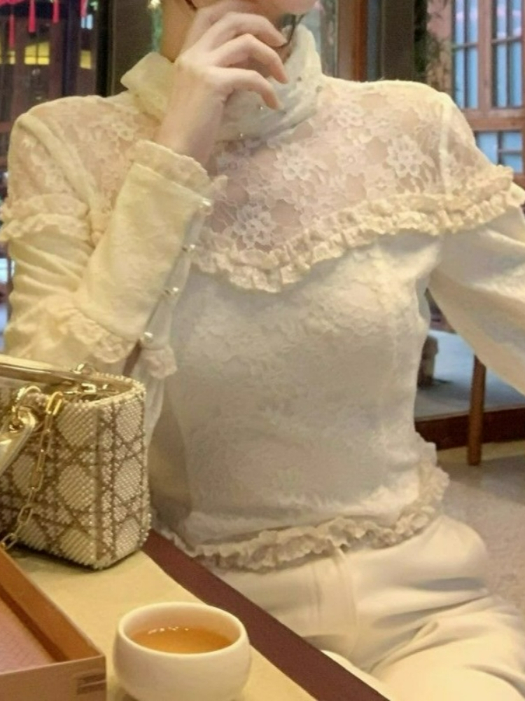 บอดี้สูทแขนยาวประดับลูกปัด ดีไ - Turtleneck Bodysuit Office บทวิจารณ์และราคา