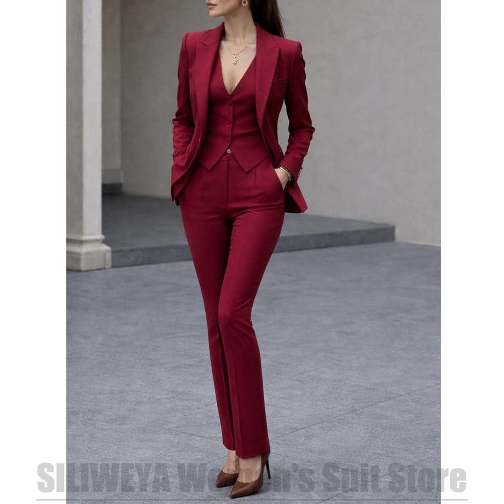ชุดสูทผู้หญิง 3 ชิ้น เสื้อเบลเ - Women Formal Wear Blazer Set บทวิจารณ์และราคา