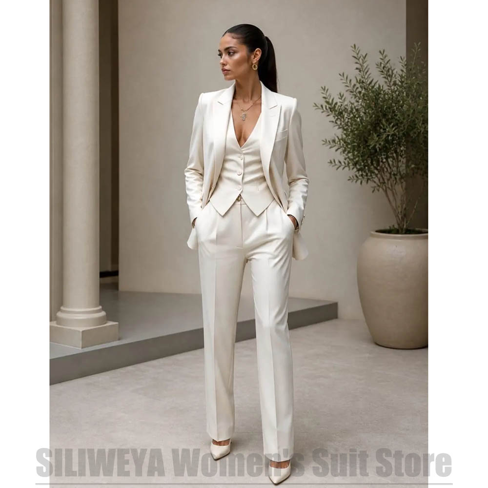 ชุดสูทผู้หญิง 3 ชิ้น เสื้อเบลเ - Women Formal Wear Blazer Set บทวิจารณ์และราคา